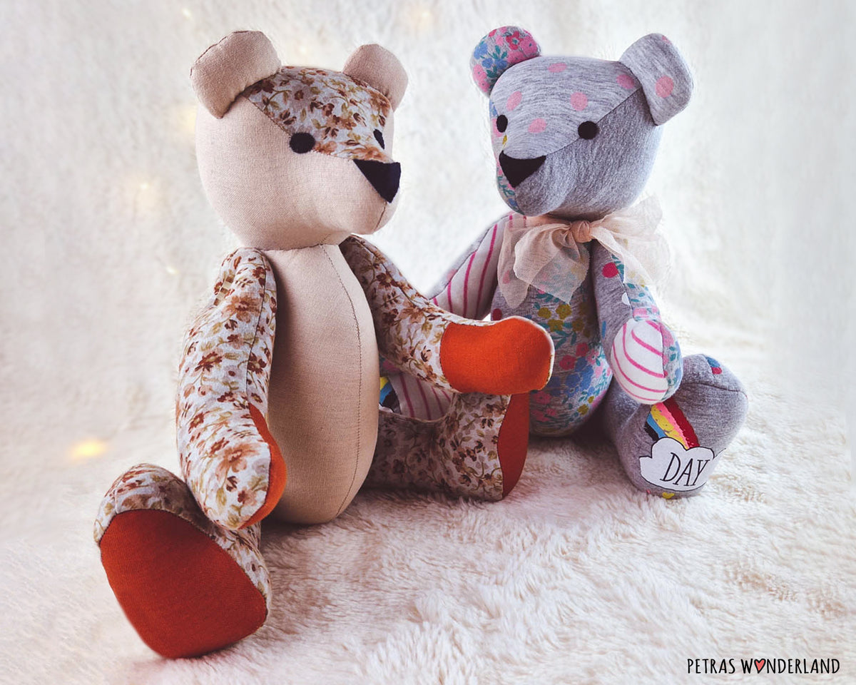 Memory Bear Ben - PDF sewing pattern and tutorial – Petras Wonderland