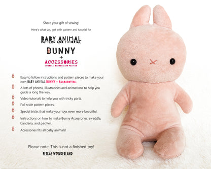 Baby Animal Bunny - PDF sewing pattern and tutorial 08