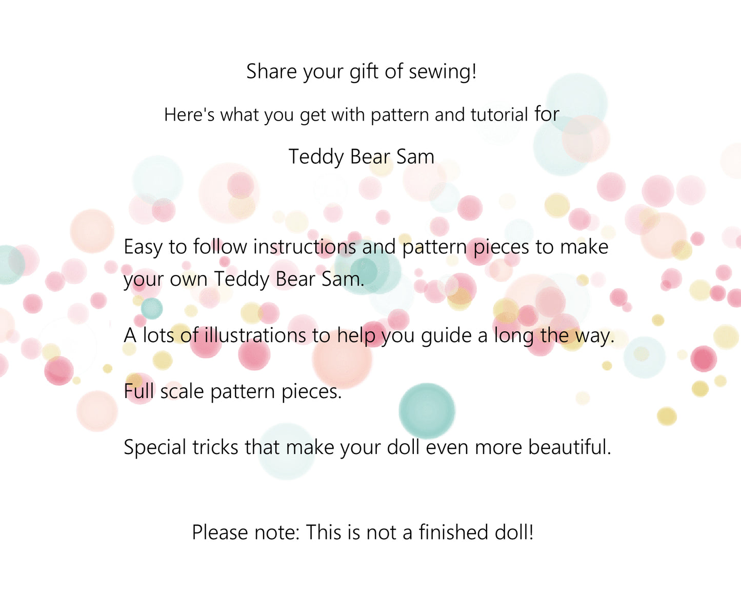 Teddy Bear Sam - PDF doll sewing pattern and tutorial 09