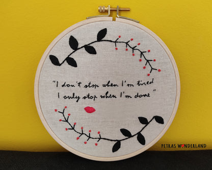 Actress Quote - PDF embroidery pattern and tutorial 09