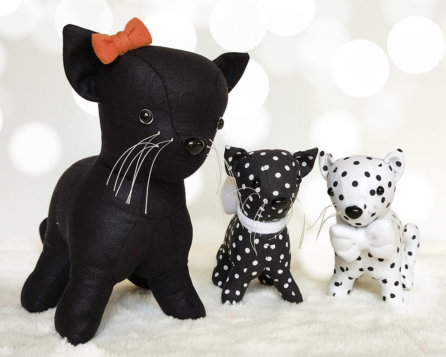 Black Cat and Kittens - PDF sewing pattern and tutorial