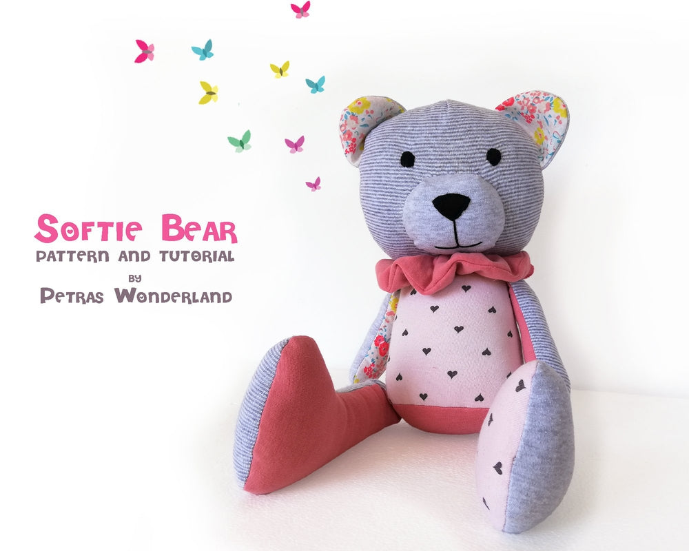 Softie Bear - PDF doll sewing pattern and tutorial