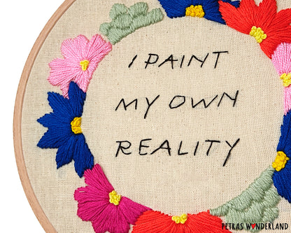 Famous Art Quote - PDF embroidery pattern and tutorial 02