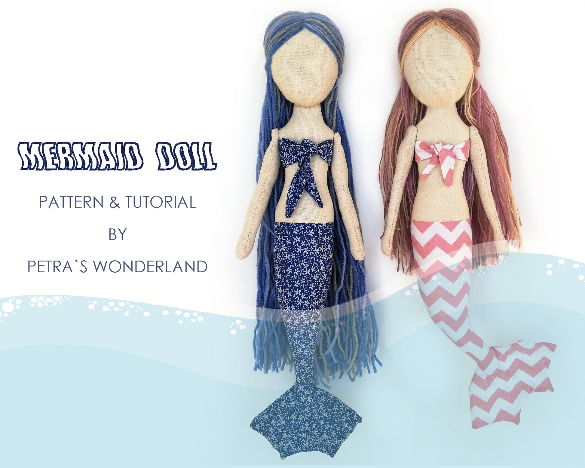 Mermaid doll - PDF doll sewing pattern and tutorial