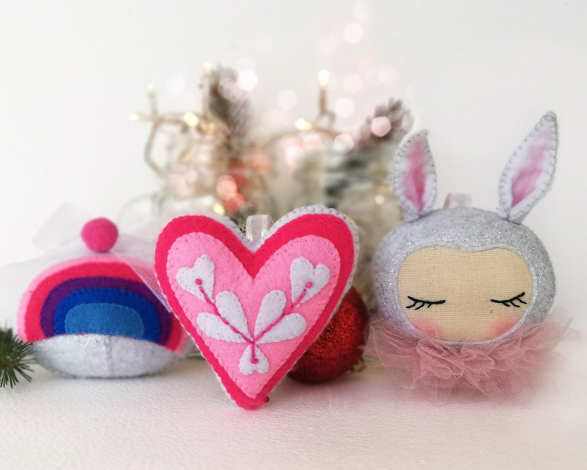Christmas Ornaments - PDF doll sewing pattern and tutorial