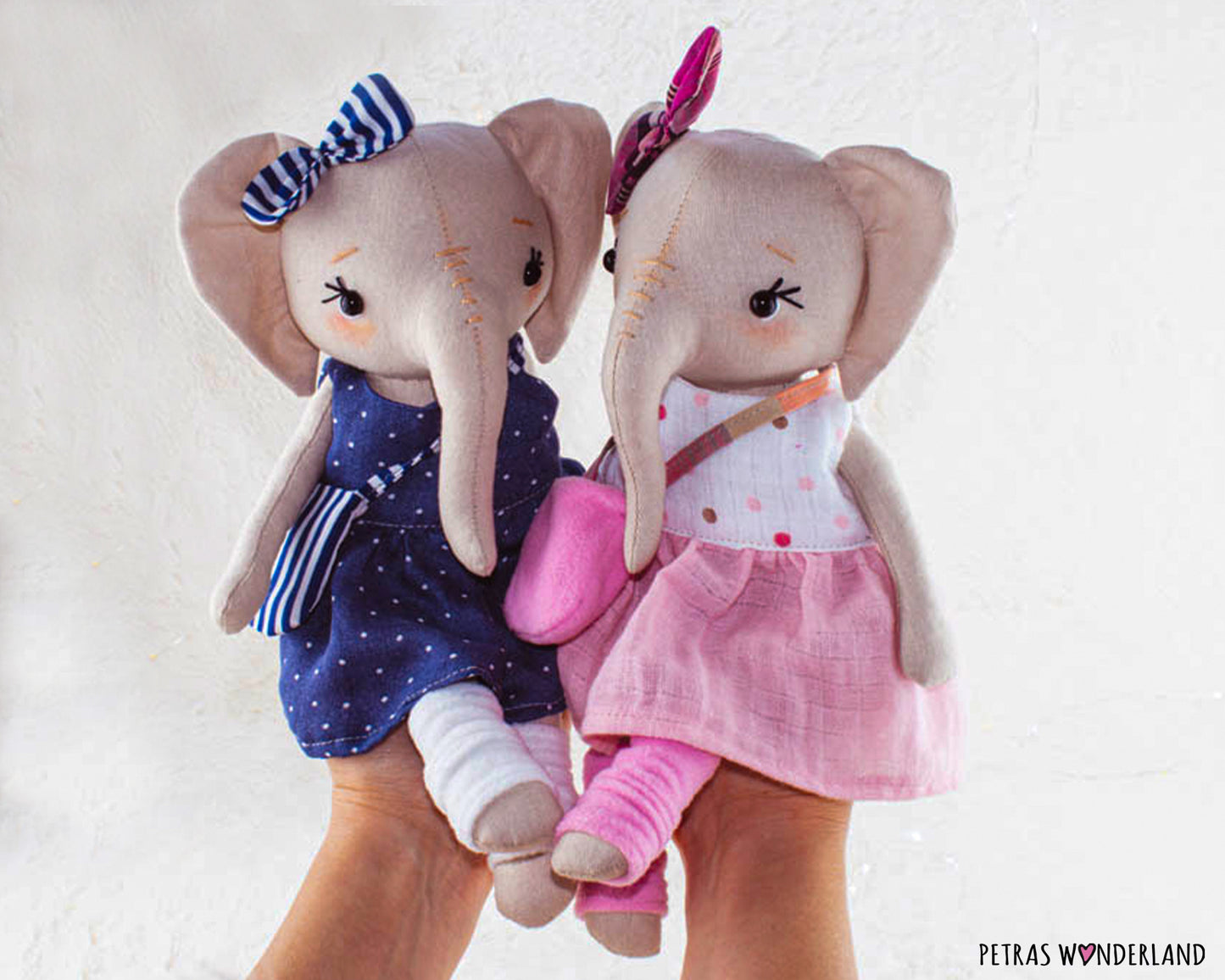 Elephant Mom and Baby - PDF sewing pattern and tutorial