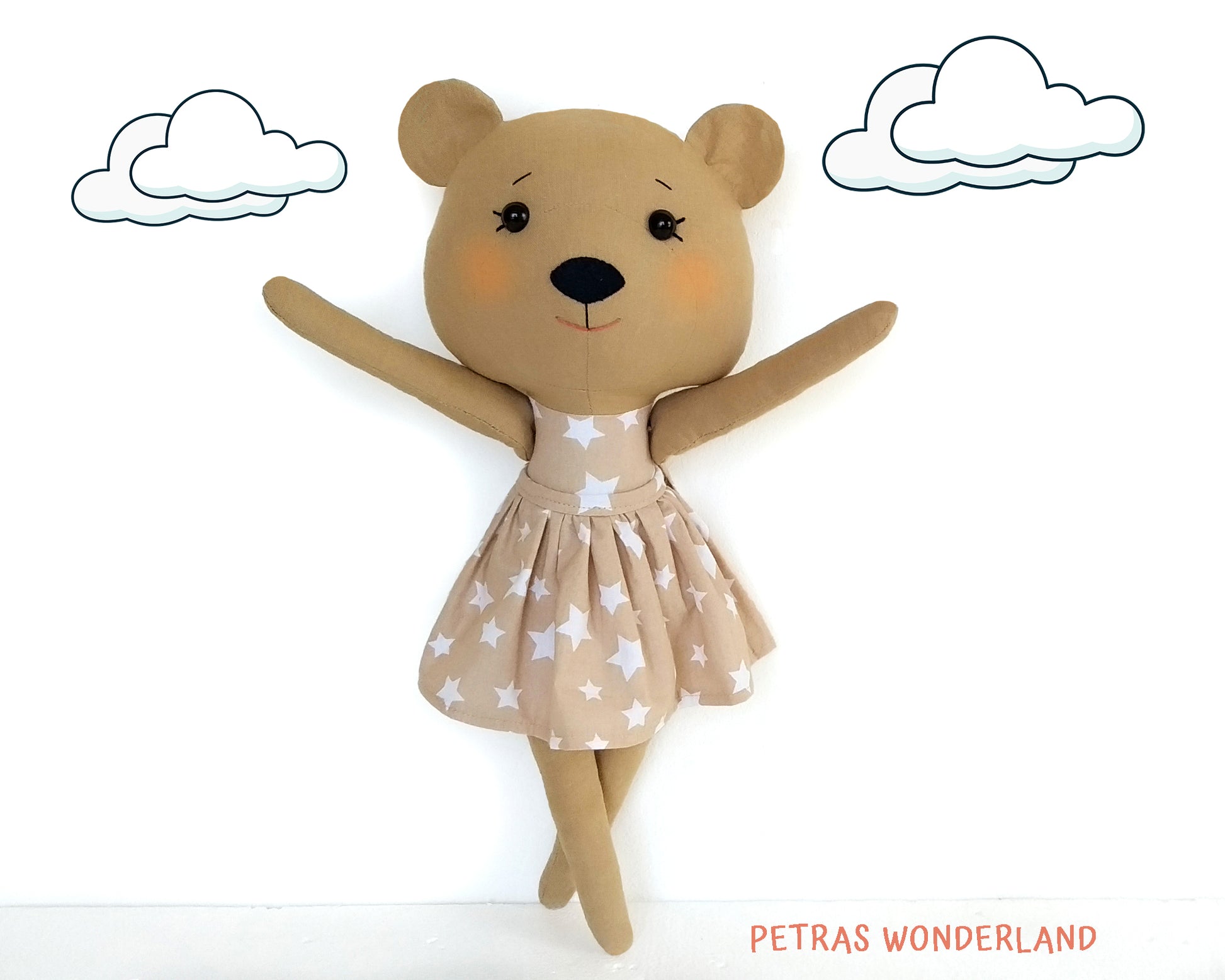 Woodland Friends Bear - PDF doll sewing pattern and tutorial 01