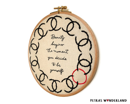 Fashion Quote - PDF embroidery pattern and tutorial 01