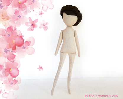 Lady Ena Doll Body 18 inch - PDF sewing pattern and tutorial 01