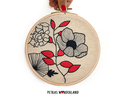 Flower Power - PDF embroidery pattern and tutorial 01