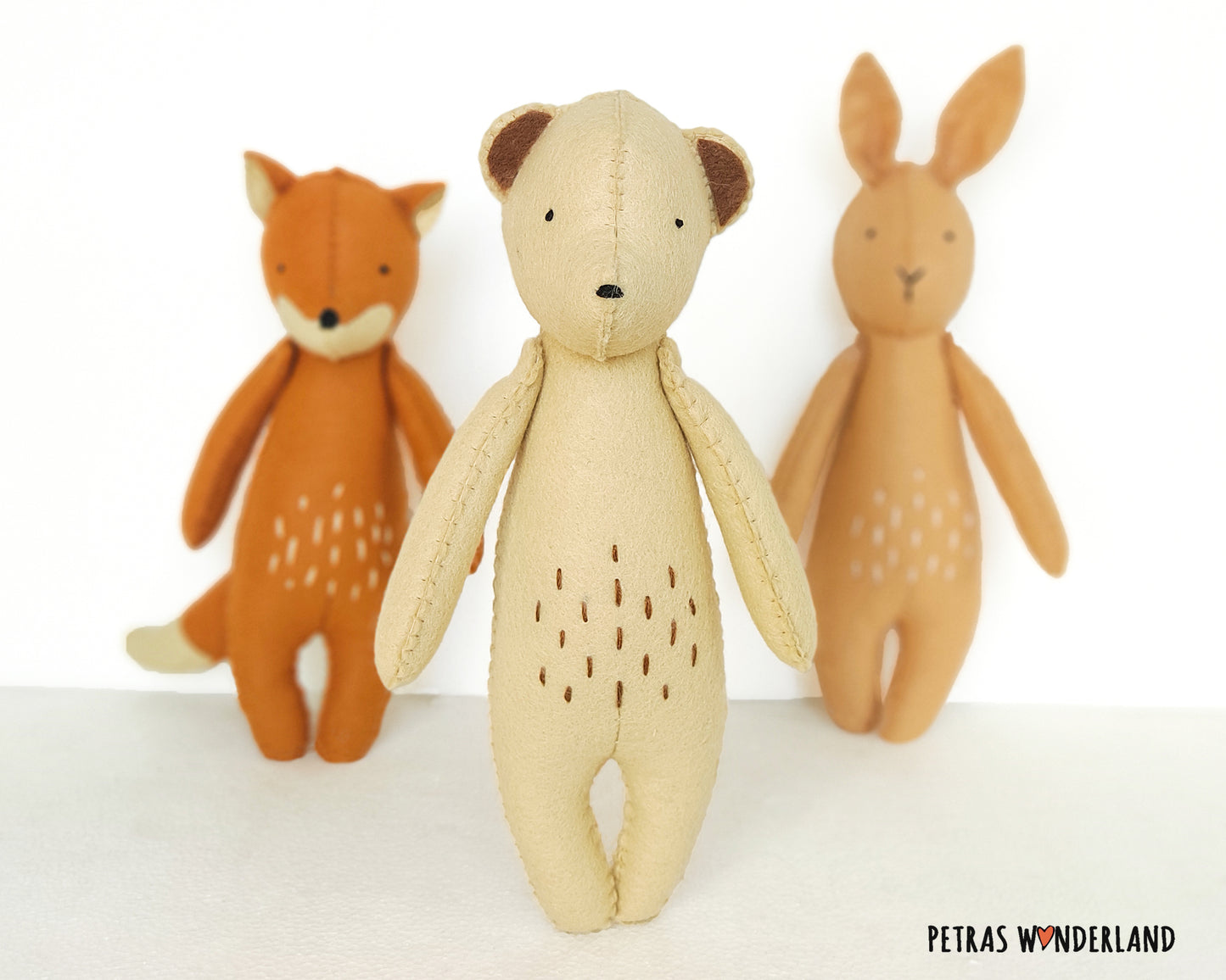 Special Offer: Bunny, Bear, and Fox Trio - PDF sewing patterns and tutorials 02