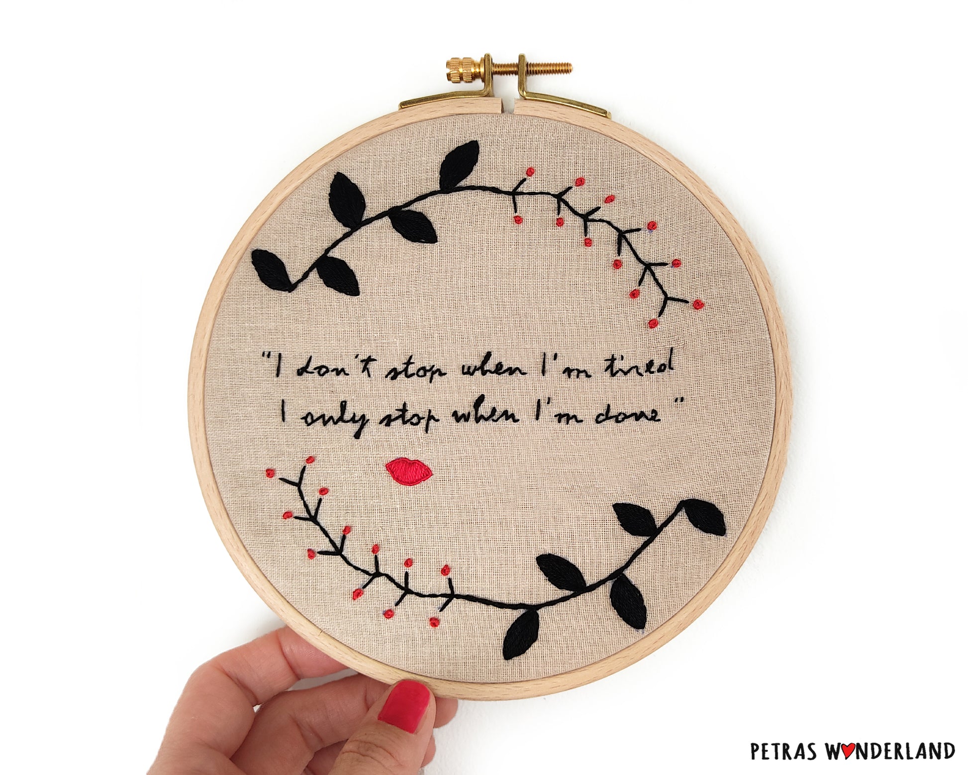 Actress Quote - PDF embroidery pattern and tutorial 01