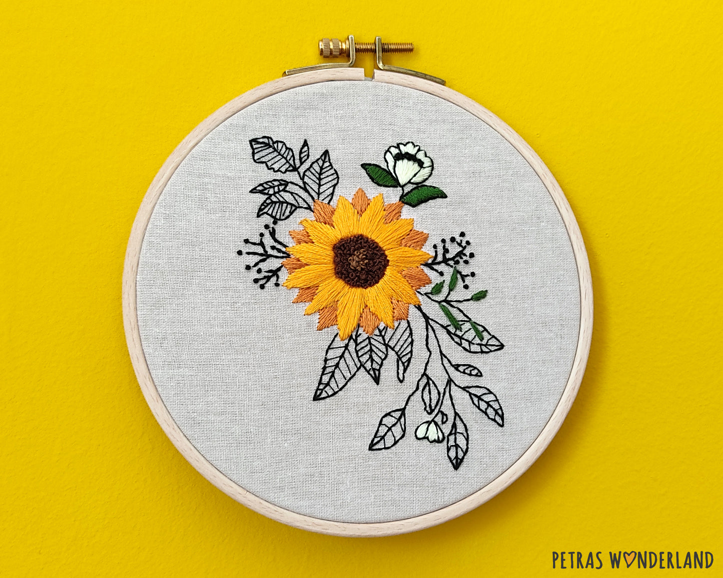 Sunflower - PDF embroidery pattern and tutorial 02