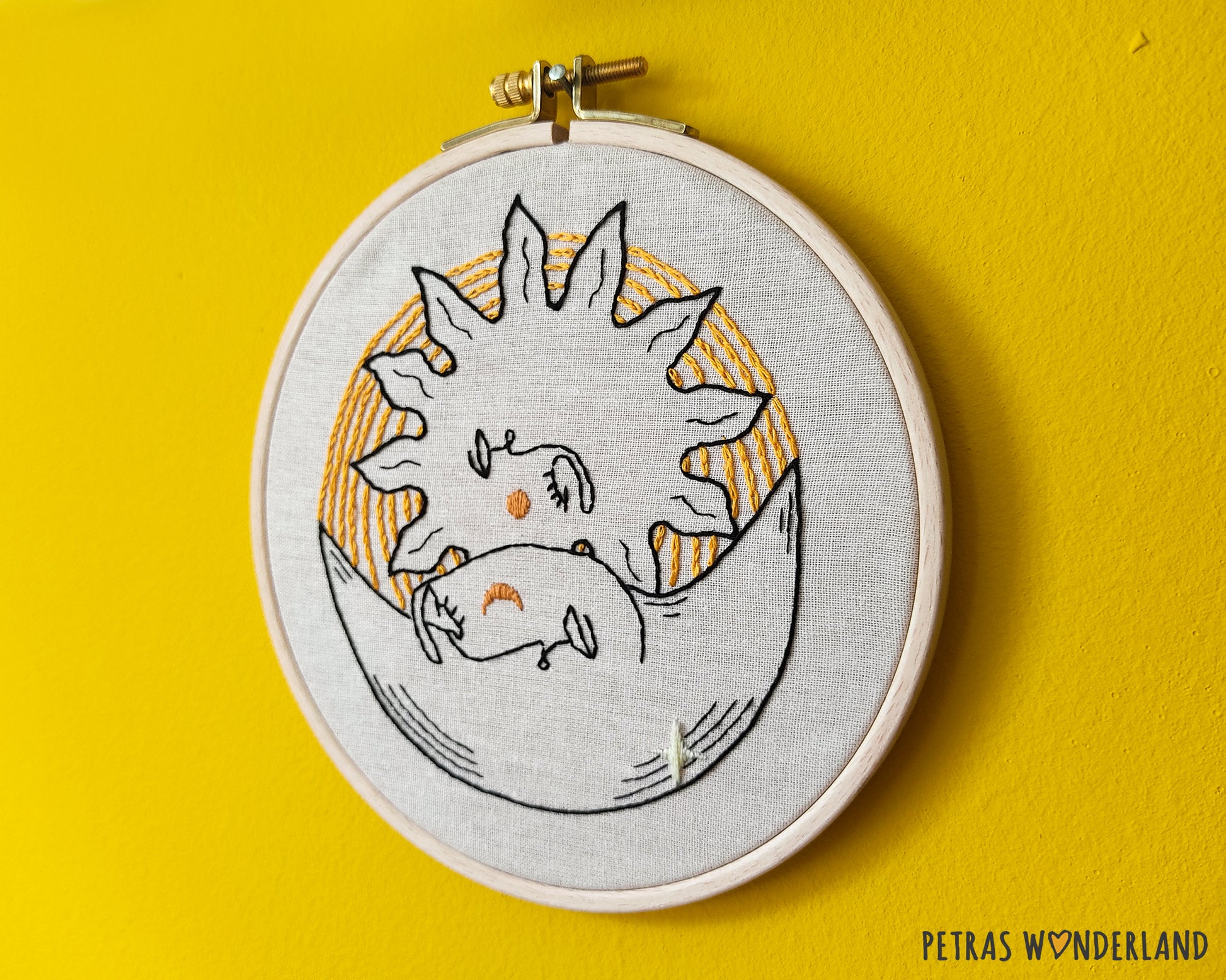 Celestial Sun and Moon - PDF embroidery pattern and tutorial 09