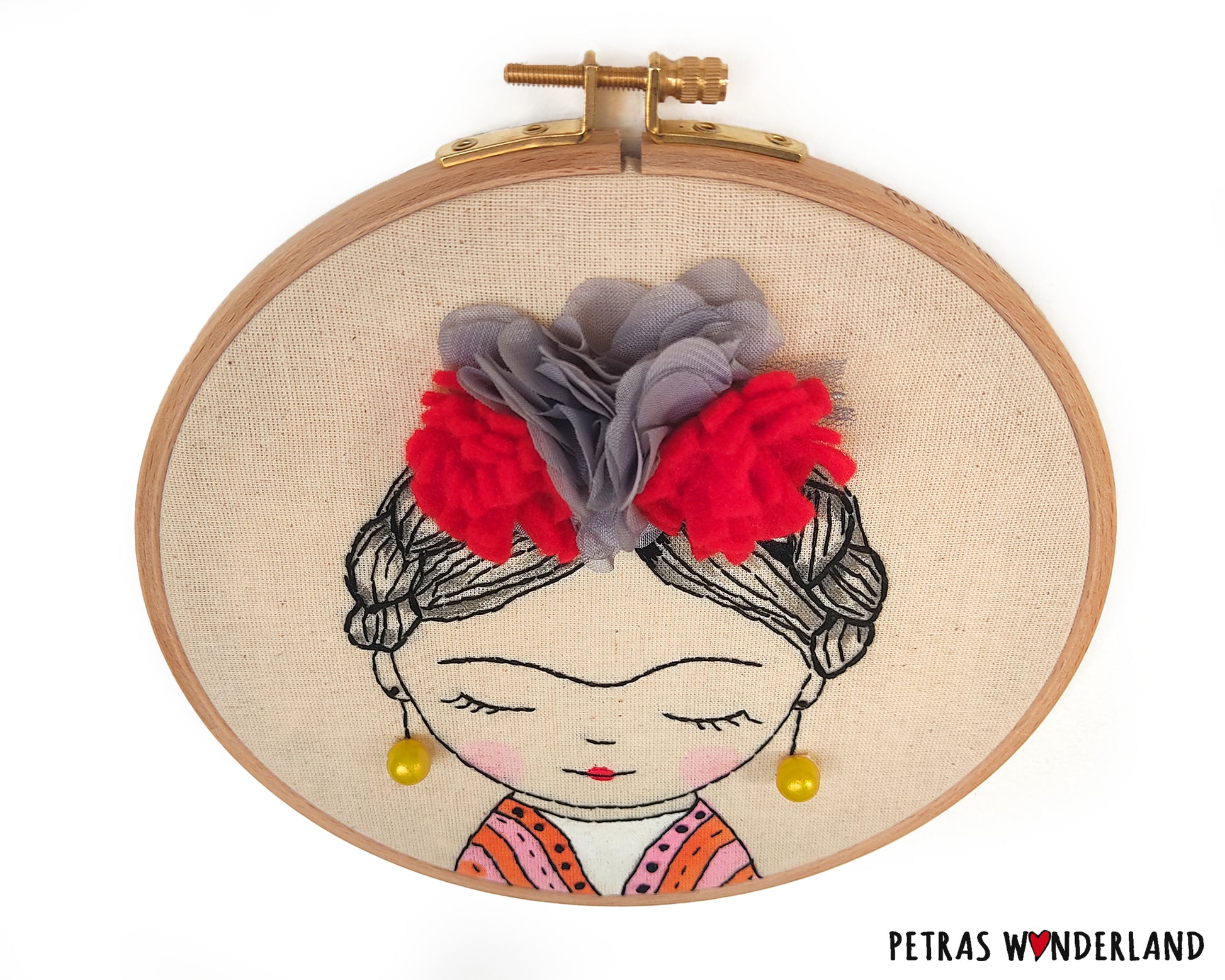 Frida Kahlo - PDF embroidery pattern and tutorial 05