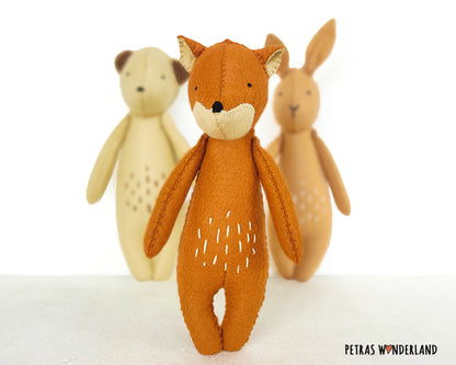 Special Offer: Bunny, Bear, and Fox Trio - PDF sewing patterns and tutorials 03