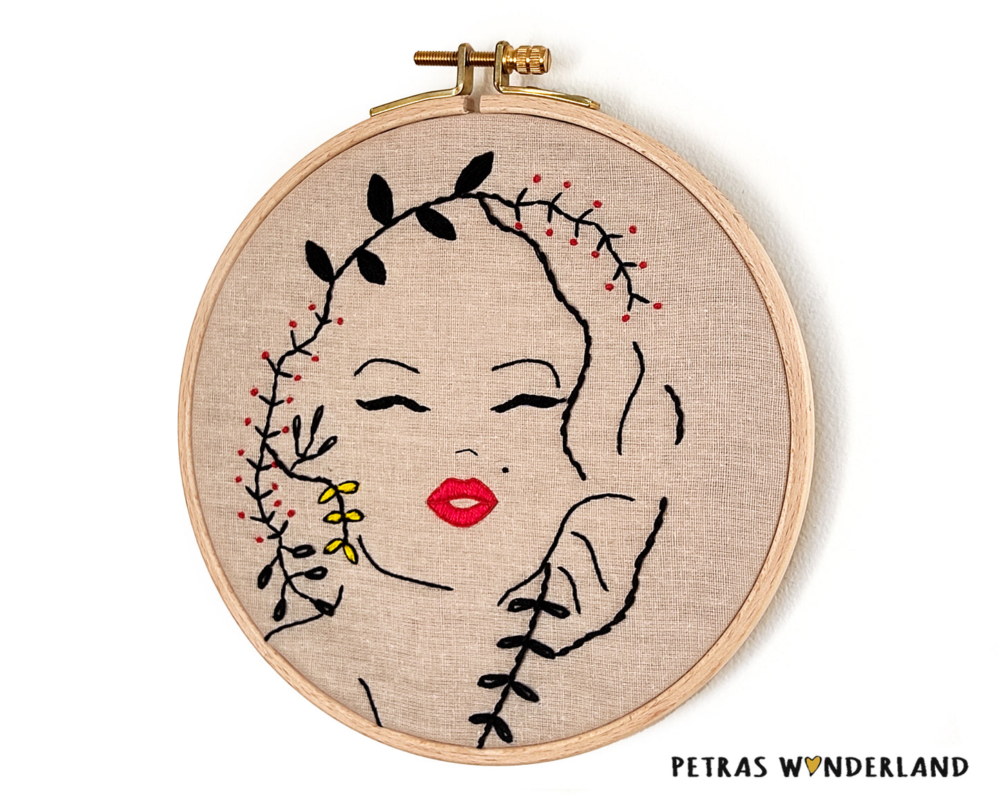 Marilyn Monroe - PDF embroidery pattern and tutorial 04