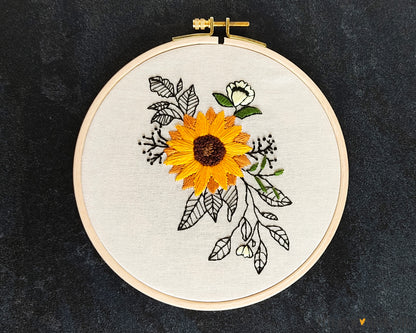 Sunflower - PDF embroidery pattern and tutorial 03