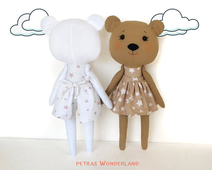 Woodland Friends Bear - PDF doll sewing pattern and tutorial 03