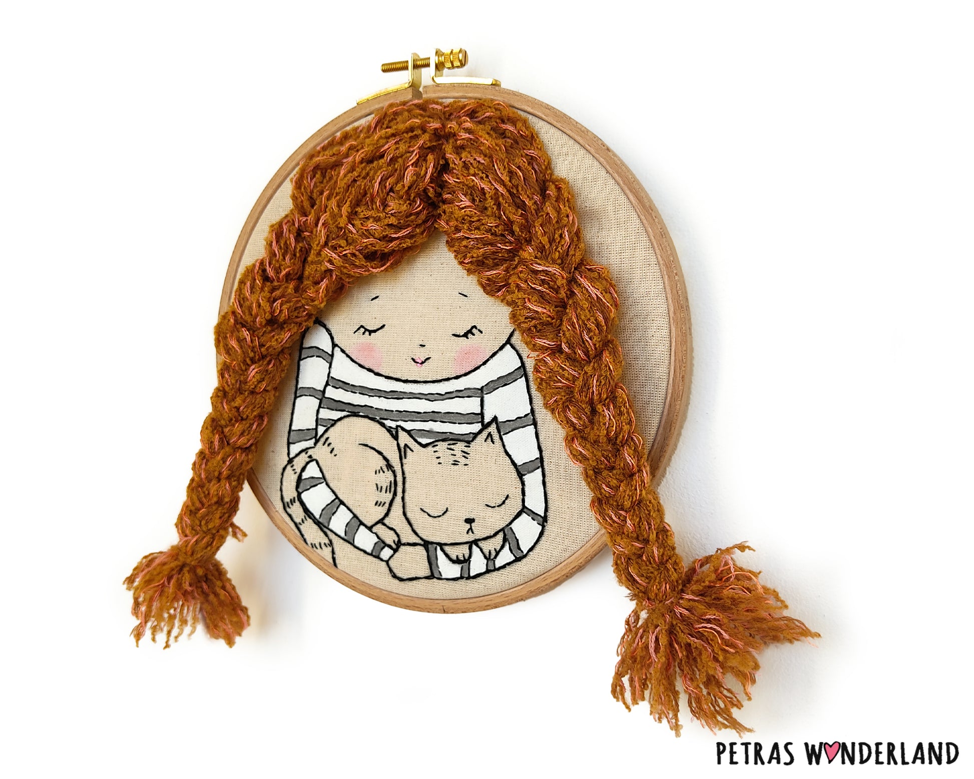 Girl With a Cat - PDF embroidery pattern and tutorial 02