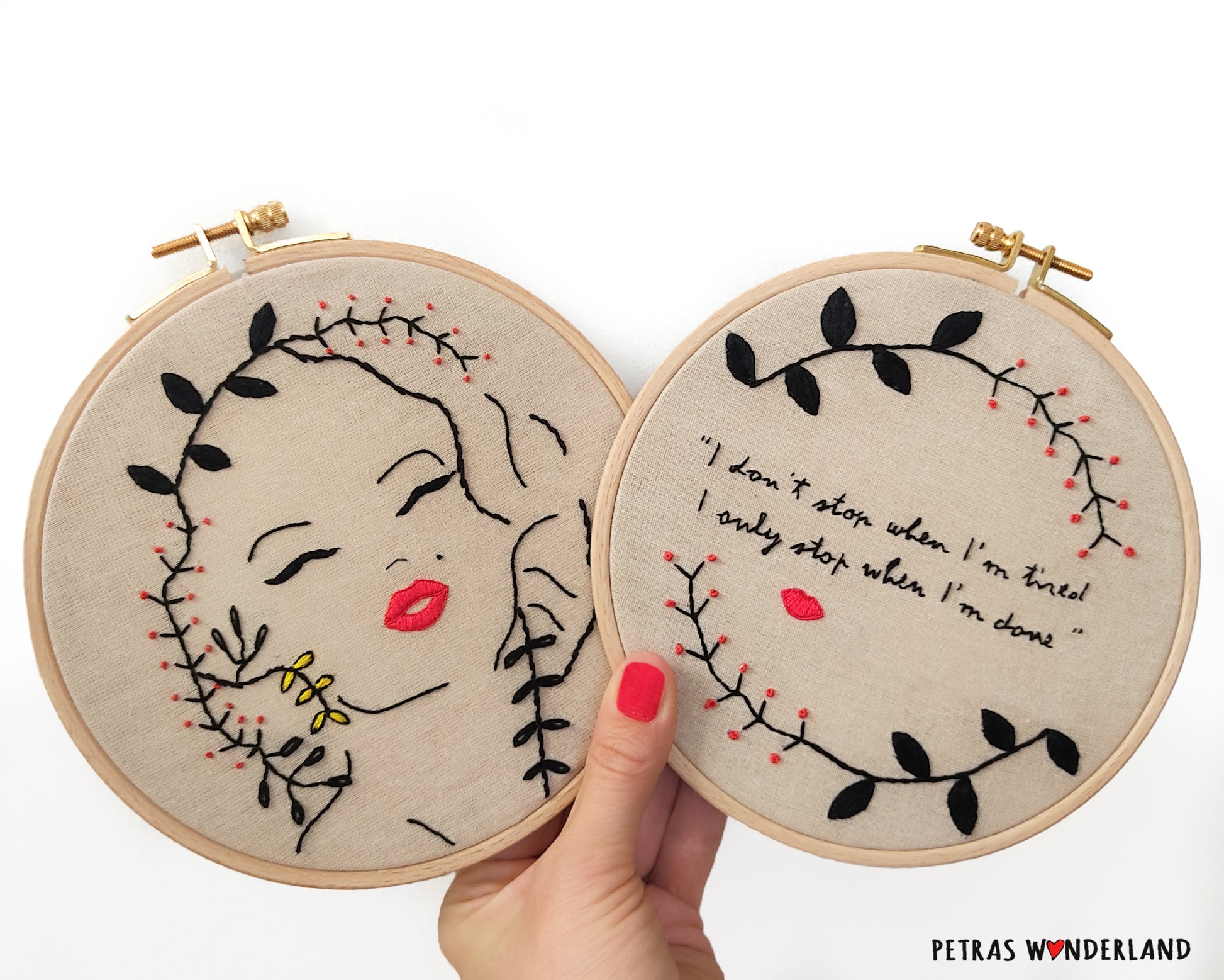 Special Offer: Actress Portrait and Quote  - PDF embroidery pattern and tutorial 06
