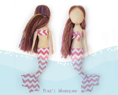 Mermaid doll - PDF doll sewing pattern and tutorial 01