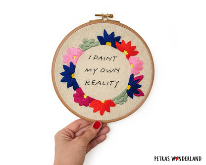 Famous Art Quote - PDF embroidery pattern and tutorial 06
