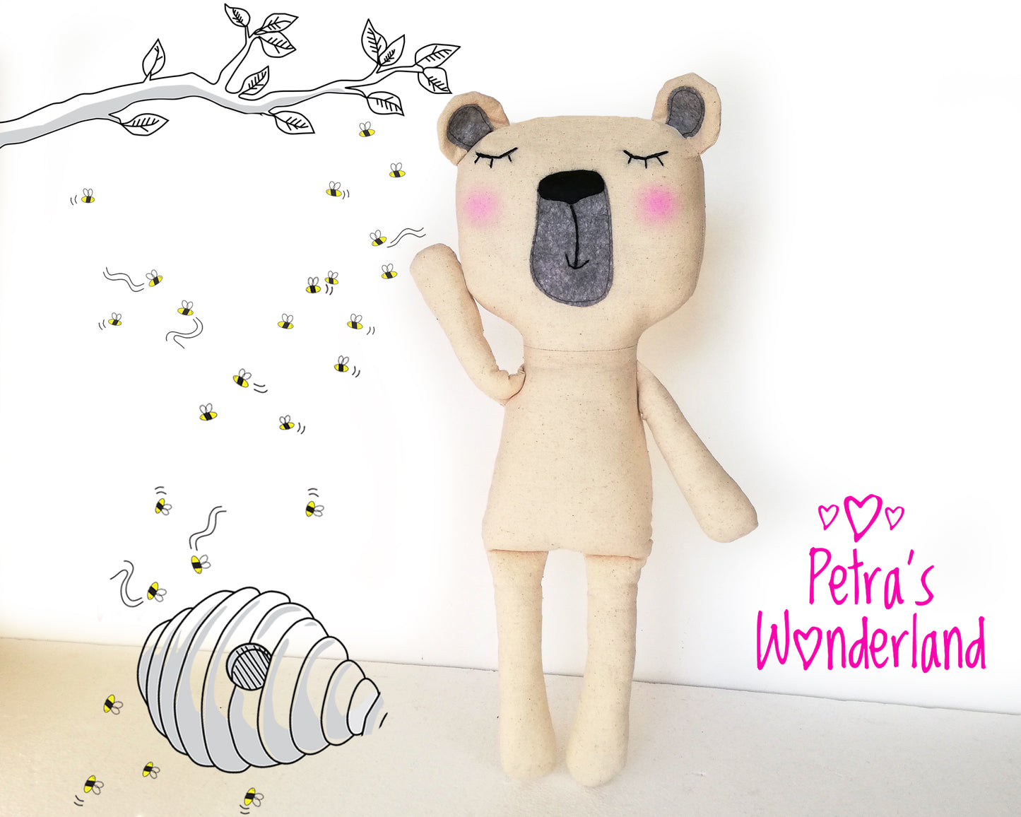 Bear Body 18 inch - PDF doll sewing pattern and tutorial 04