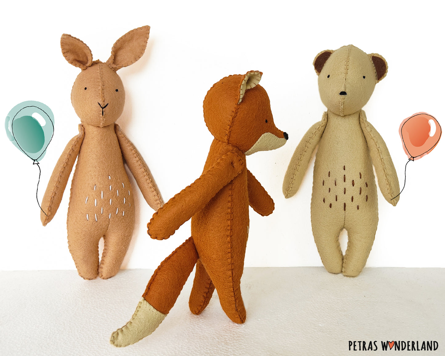 Special Offer: Bunny, Bear, and Fox Trio - PDF sewing patterns and tutorials 04