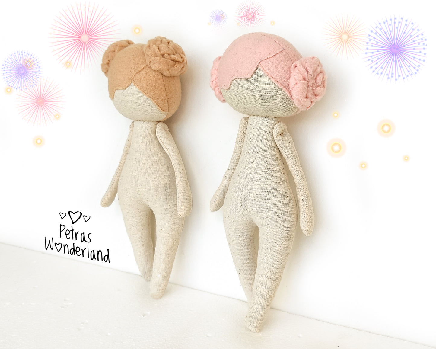 Doll Body 10 inch with hair - PDF sewing pattern and tutorial 05
