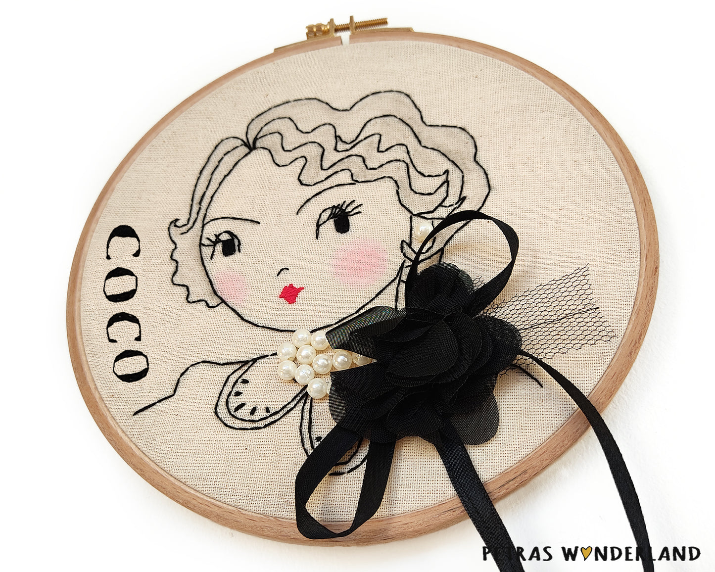 Fashion Portrait -PDF embroidery pattern and tutorial 05