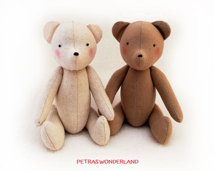 Mini Bear 6 inch - PDF doll sewing pattern and tutorial 01