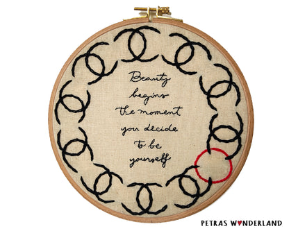 Fashion Quote - PDF embroidery pattern and tutorial 05