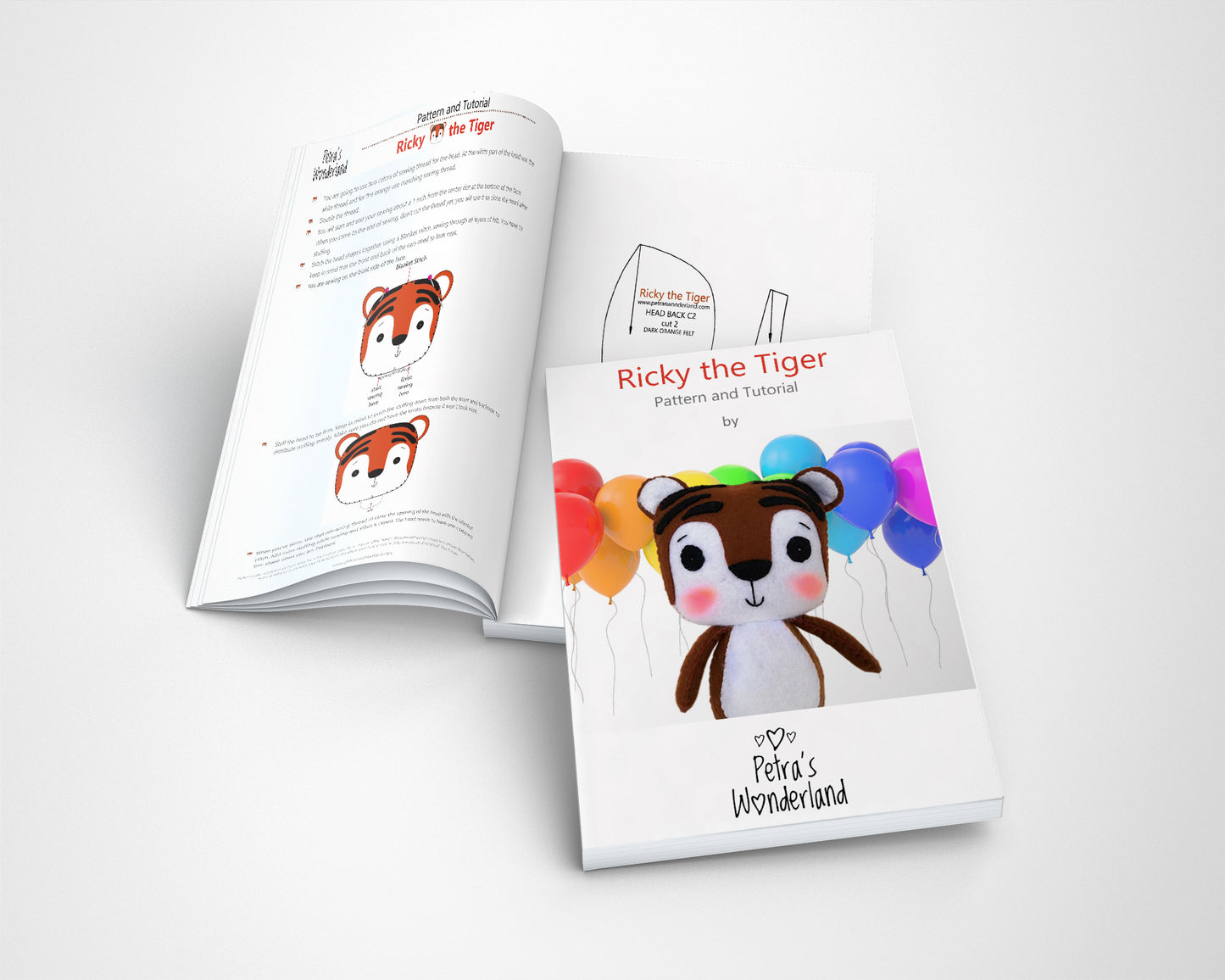Set of 3 PDF Tiger, Panda and Koala - Sewing Patterns and Tutorials 05