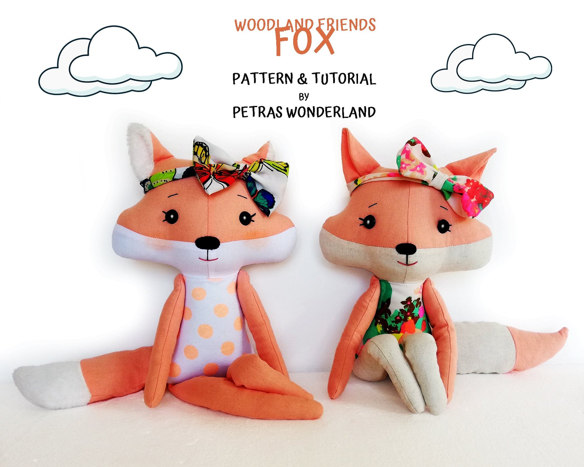 Woodland Friends Fox - PDF doll sewing pattern and tutorial