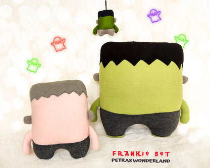 Halloween Set of 3 Frankie Pillow, Toy and Keychain - PDF toy sewing patterns and tutorials 10