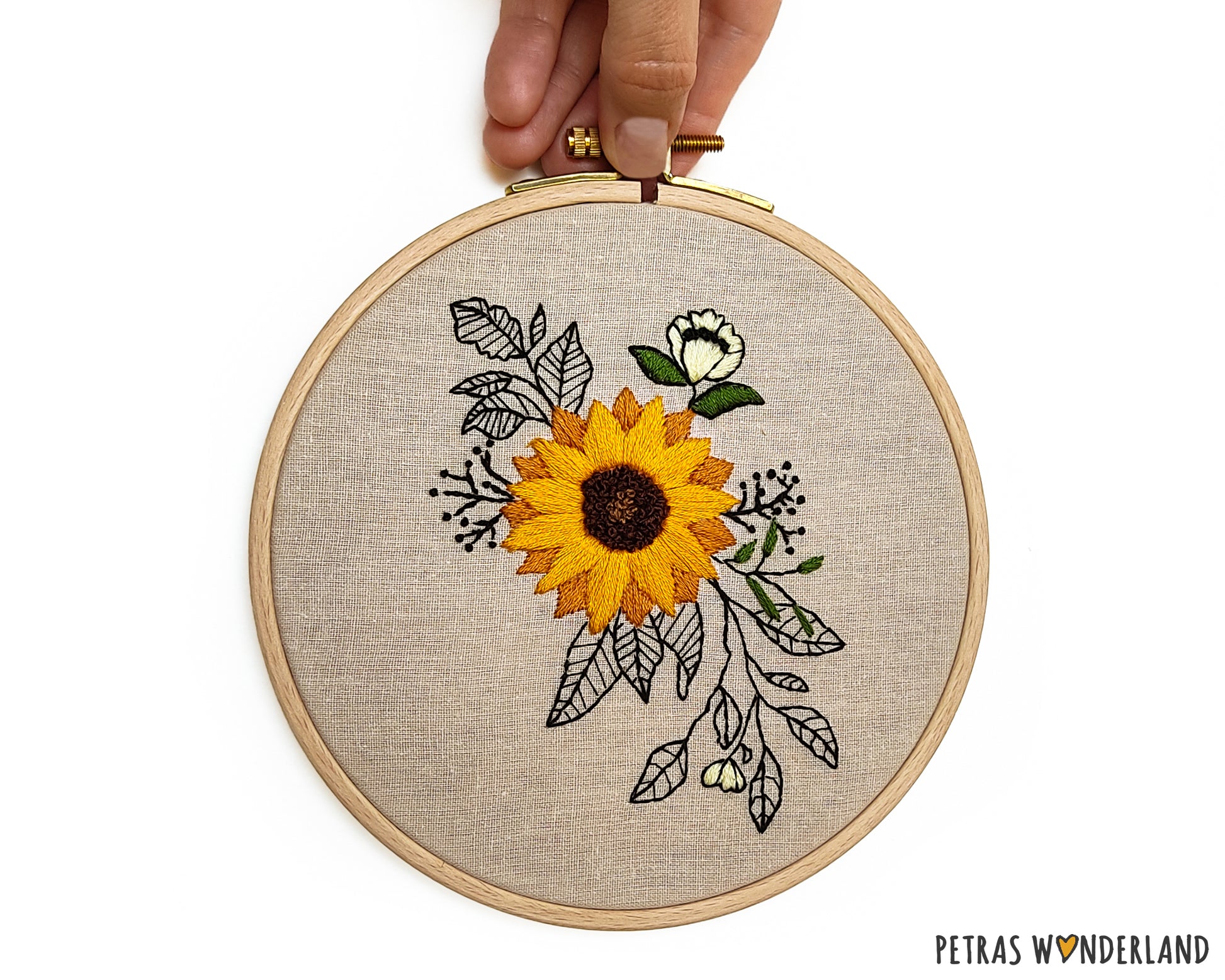 Sunflower - PDF embroidery pattern and tutorial 06