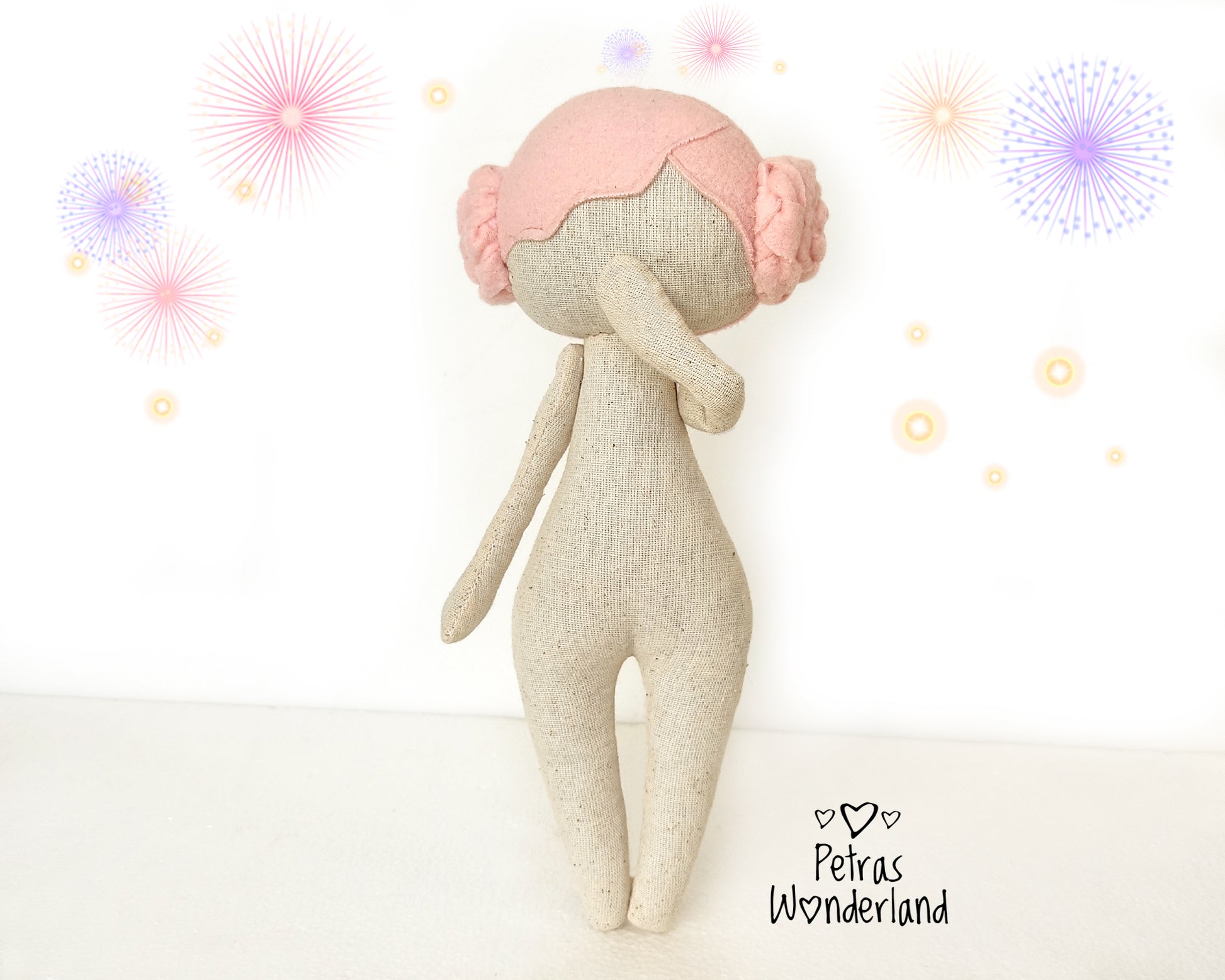 Doll Body 10 inch with hair - PDF sewing pattern and tutorial 02