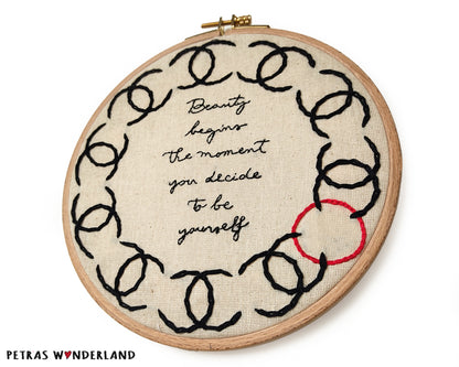 Fashion Quote - PDF embroidery pattern and tutorial 07