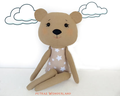Woodland Friends Bear - PDF doll sewing pattern and tutorial 07