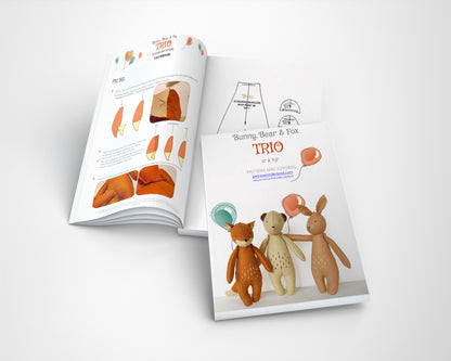 Special Offer: Bunny, Bear, and Fox Trio - PDF sewing patterns and tutorials07