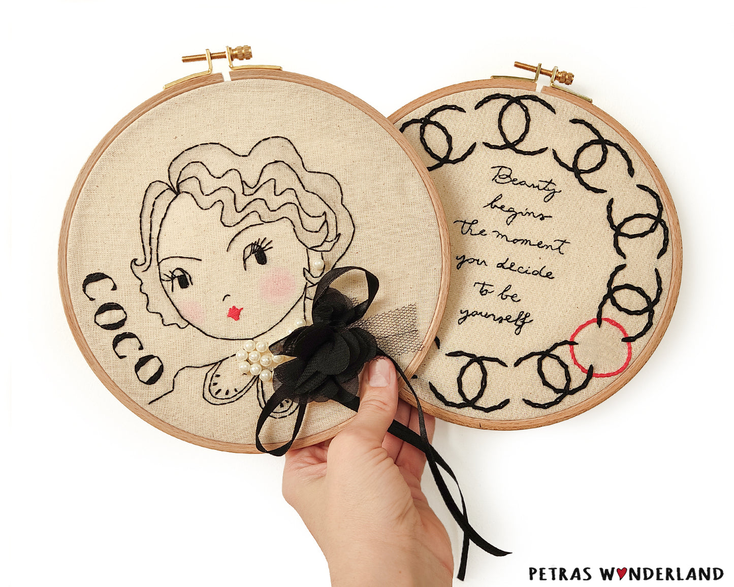 Special Offer: Fashion Portrait and Fashion Quote  - PDF embroidery pattern and tutorial 06