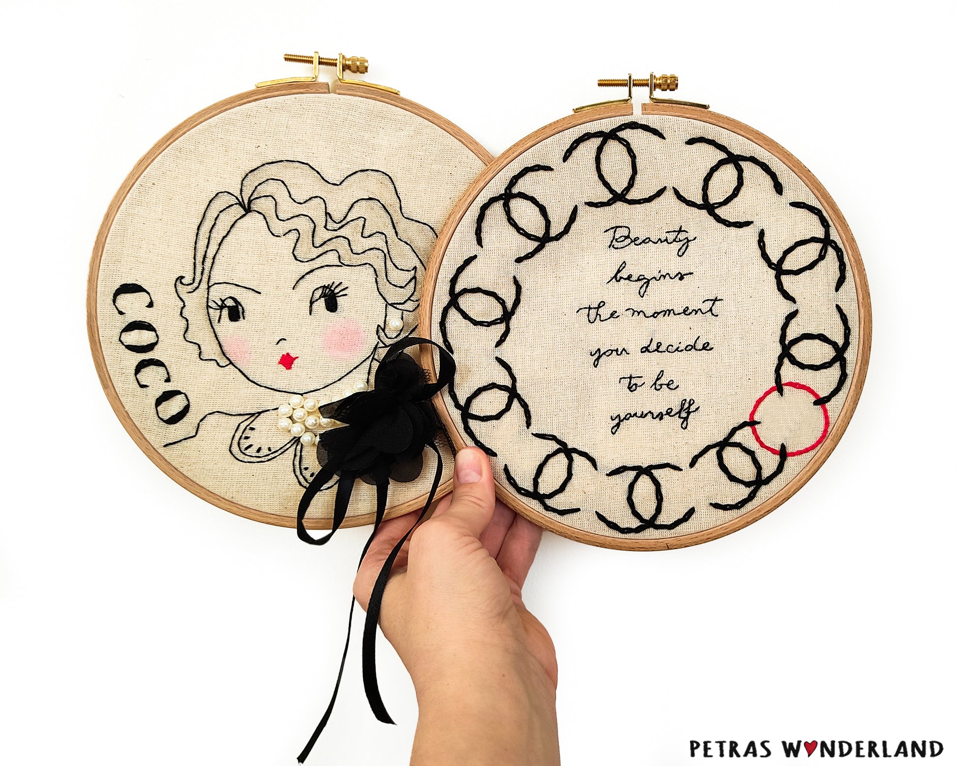 Special Offer: Fashion Portrait and Fashion Quote  - PDF embroidery pattern and tutorial 07