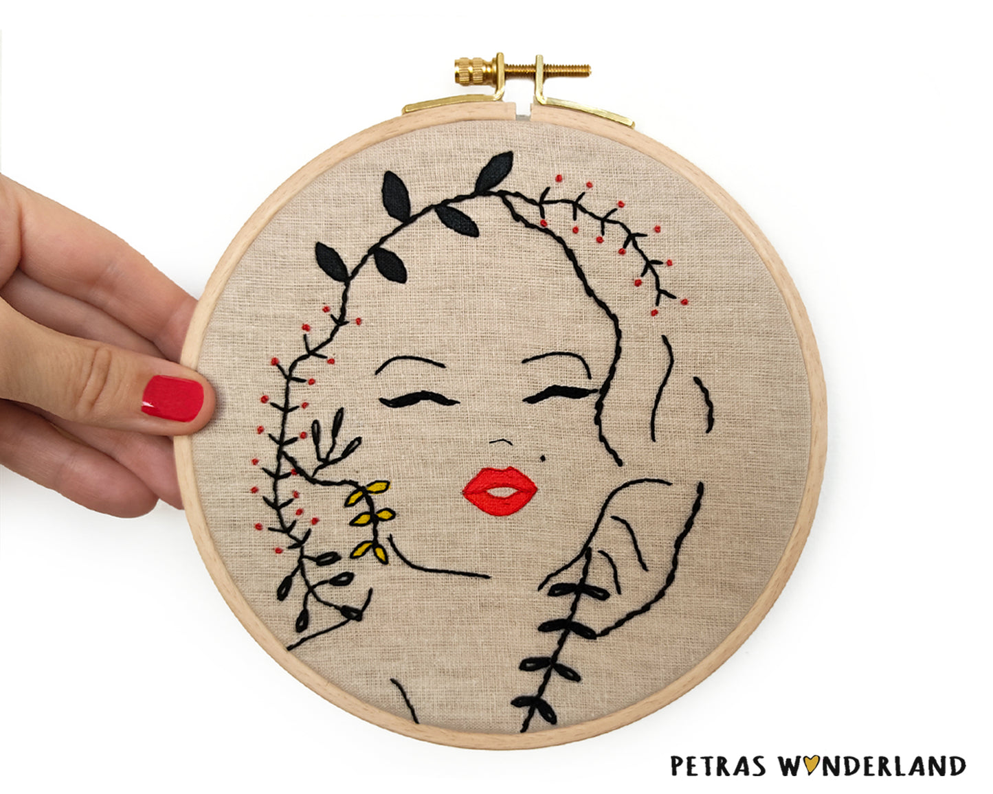 Marilyn Monroe - PDF embroidery pattern and tutorial 01