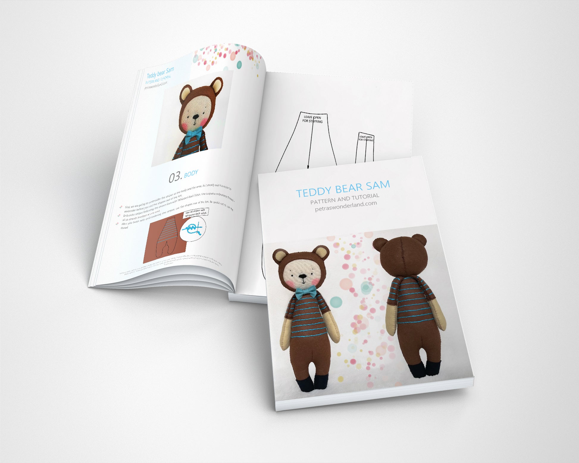 Teddy Bear Sam - PDF doll sewing pattern and tutorial 08