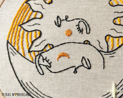 Celestial Sun and Moon - PDF embroidery pattern and tutorial 02