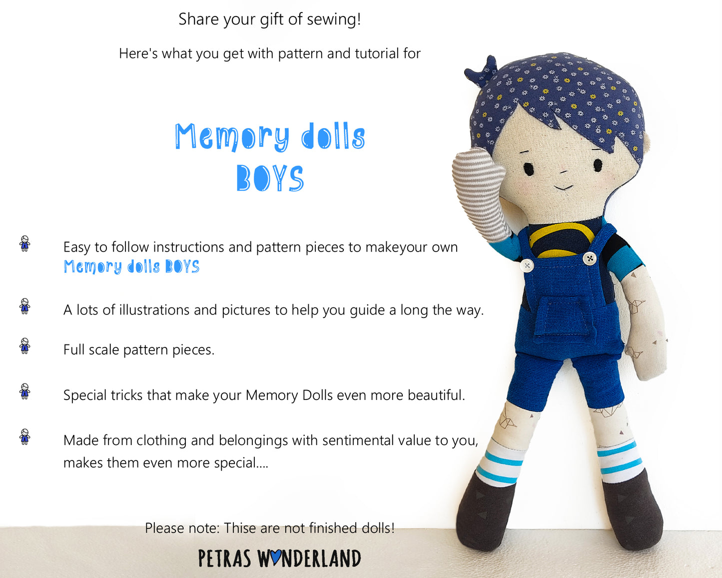 Memory Dolls Boys - PDF sewing pattern and tutorial 10