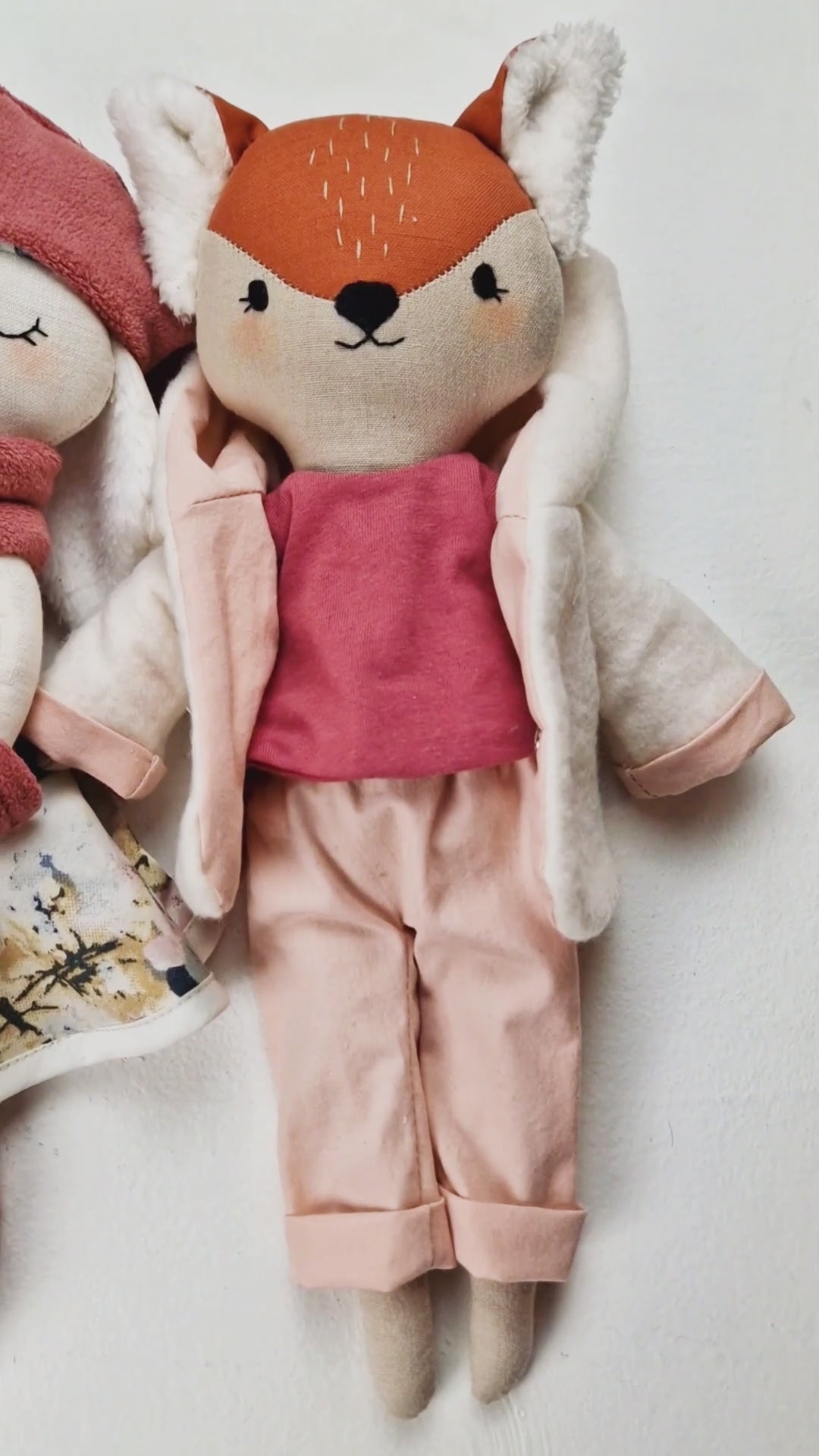 Forest doll set Bunny, Bear and Fox - PDF sewing pattern and tutorial