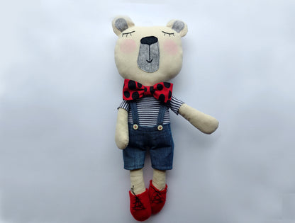 Mr Bear - PDF doll sewing pattern and tutorial