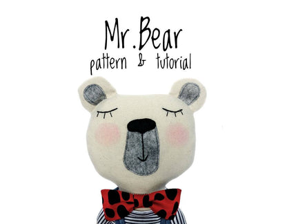 Mr Bear - PDF doll sewing pattern and tutorial